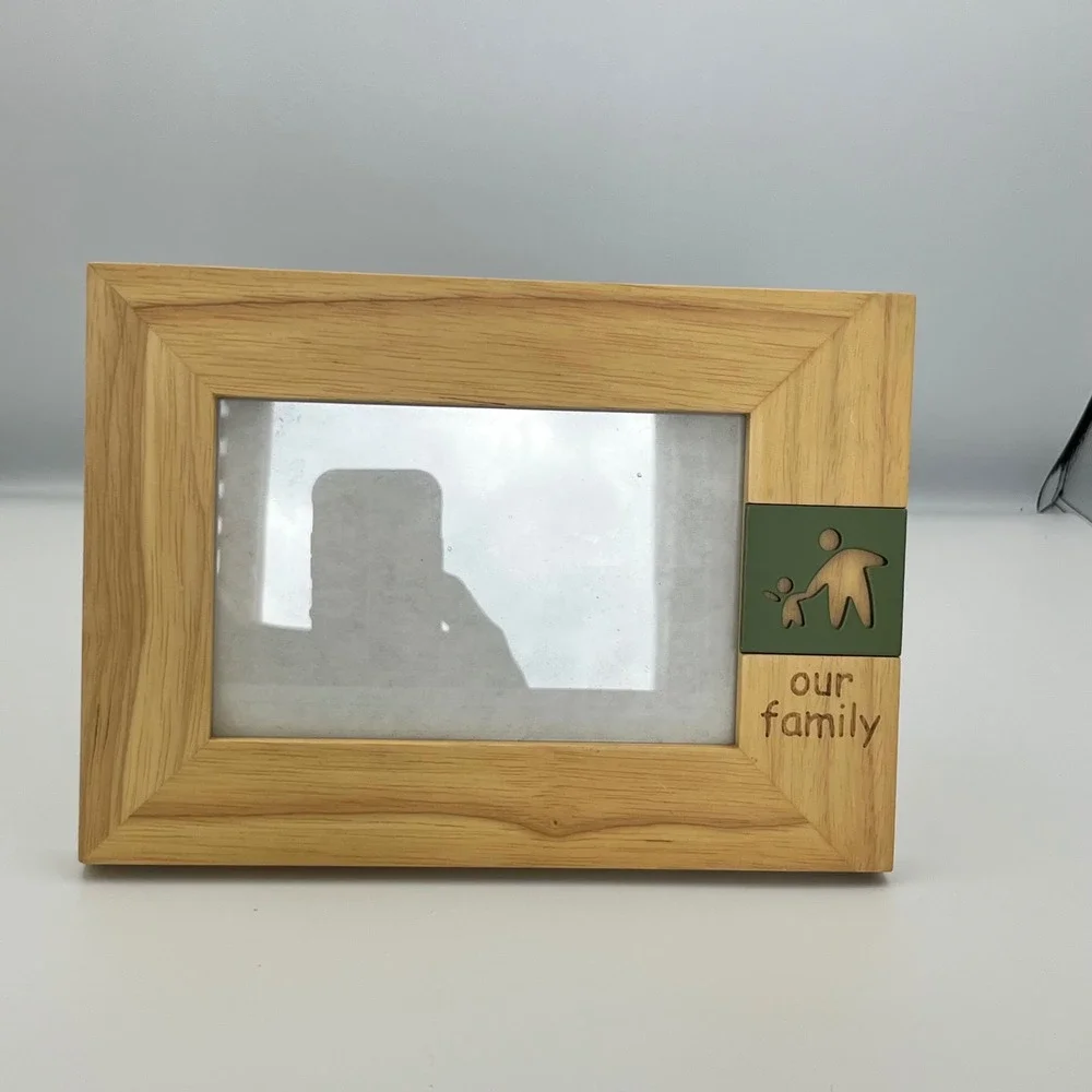 Rare Woods Our Family Wooden‎ Photo Picture Frame Tabletop Decor